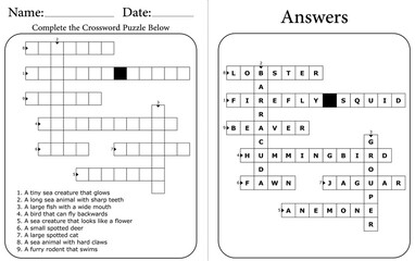 Printable Crossword Puzzle: Easy Word Game for Learning & Fun