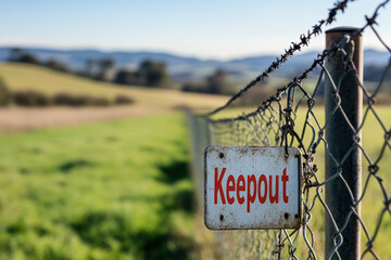 Fototapeta premium Keepout Sign