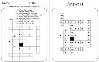 Printable Crossword Puzzle: Easy Word Game for Learning & Fun