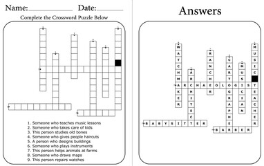 Fun & Easy Crossword Puzzle for Kids: Printable Educational Word Game