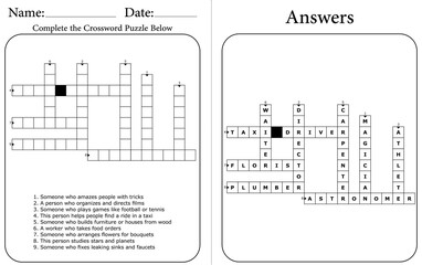 Fun & Easy Crossword Puzzle for Kids: Printable Educational Word Game