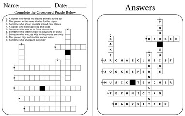 Printable Crossword Puzzle for Kids' Focus and Problem Solving