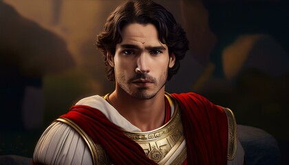 portrait of an ancient Roman man, AI generated