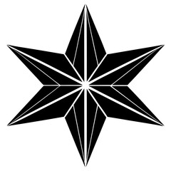 Obraz premium black and white star
