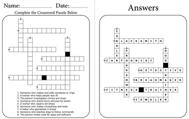 Printable Crossword Puzzle for Kids' Focus and Problem Solving