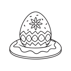 Easter coloring page, Line art, black and white image, Cozy easter coloring page, Coloring page, Easter basket stuffer