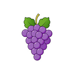 Bunch of a Grapes Vector Clipart Illustration