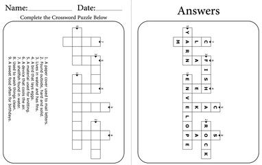 Printable Crossword Puzzle for Kids' Focus and Problem Solving