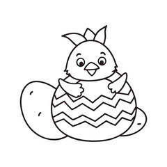 Easter coloring page, Line art, black and white image, Cozy easter coloring page, Coloring page, Easter basket stuffer