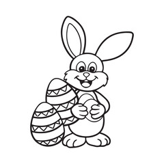 Easter coloring page, Line art, black and white image, Cozy easter coloring page, Coloring page, Easter basket stuffer
