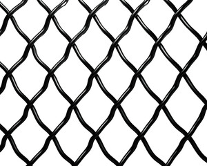 Naklejka premium Chain Link Fence with Realistic Wire Mesh Pattern Isolated on Transparent Background