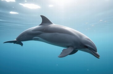 Fototapeta premium The Bottlenose Dolphin (Tursiops truncatus) is one of the most well-known and widely recognized dolphin species