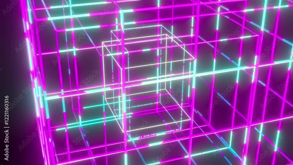 Poster wireframe grid technology. computer generated
