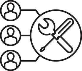 Api digital key network icon