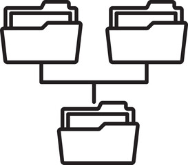 Folder network vector icon
