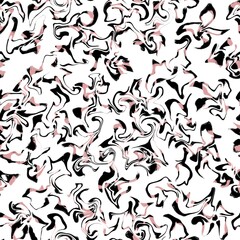 Seamless abstract pattern. Simple background with black, pink, white texture. Digital brush strokes background. Design for textile fabrics, wrapping paper, background, wallpaper, cover.