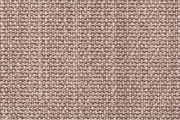 Brown fabric with a textured weave, suitable for upholstery or clothing.