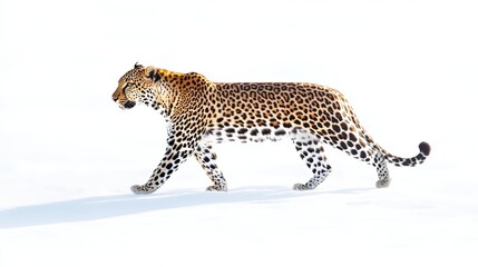 Obraz premium Leopard Walking in Snow