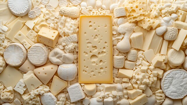 Exquisite Giant Cheese Sculpture with Intricate Carvings Showcasing Varieties of Cheese Delight in a Mouthwatering Collection Ideal for Food and Art Lovers - Powered by Adobe
