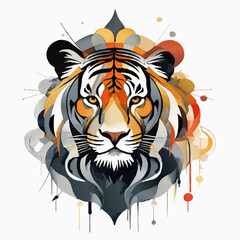 tiger head vector illustration