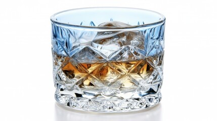 Crystal Whiskey Glass with Ice
