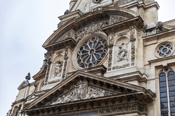 Detail of the facade of Saint-Étienne-du-Mont
