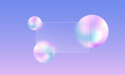 Glassmorphism style website page template.
