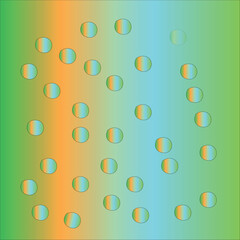 Regular seamless pattern of cucumber slices on a mint background .