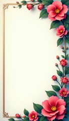 Flourish border decoration, floral, design elements