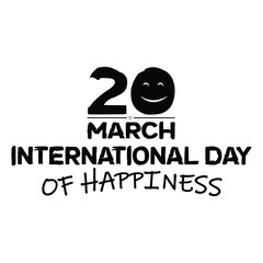 International day of happiness t-shirt design vector