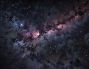 Fototapeta premium Deep Space Night Sky with Glowing Stars and Galaxy Background, stars, cosmos, astronomy