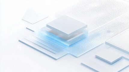 there are many pieces of glass on a white surface