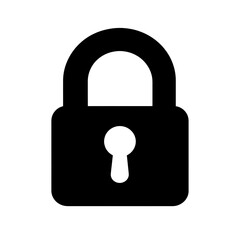 Security lock encryption symbol for protecting sensitive online data securely