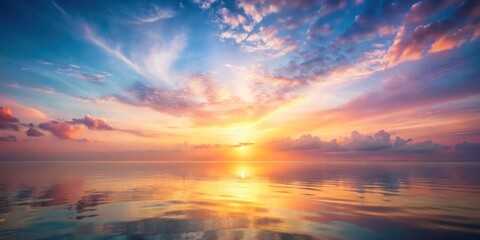 Muted pastel hues with a soft focus background and a warm sunrise in the sky, conveying a sense of serenity and peacefulness , pastel colors, vintage background