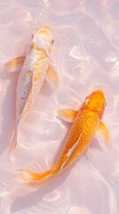 Obraz premium there are two fish swimming in the water together