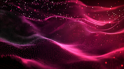 Abstract pink wave particle background