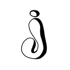 A creative black and white graphic of a stylized lowercase 'j'. Ideal for art, design, and typography projects. Perfect for educational, artistic, or decorative purposes.