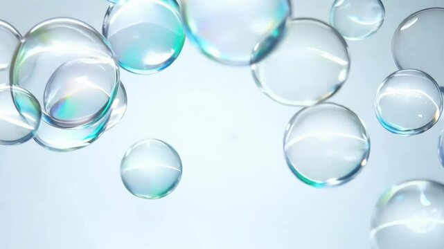 floating bubbles in motion with a soft background