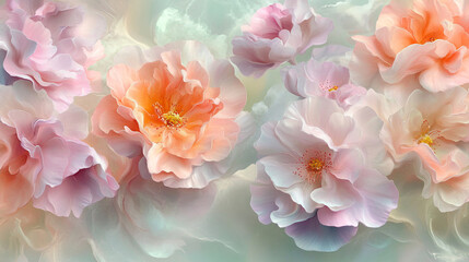 lovely and beautiful and luxury flower background, beautiful flowers with soft watercolor shades, abstract beautiful and lovely vibrant and colorful floral arrangement with flowers.