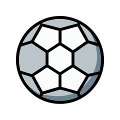Naklejka premium Soccer Ball icon on the white background.