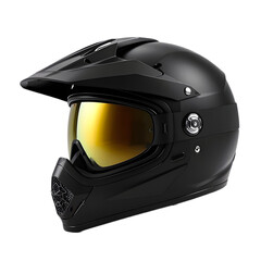 Black Matte Motorcycle Helmet Gold Visor gear bike