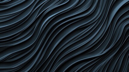 Abstract dark blue wavy lines background.