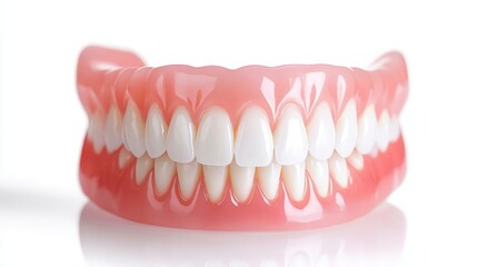 Obraz premium Closeup of a dental arch with missing tooth, detailed view of the gap and surrounding teeth