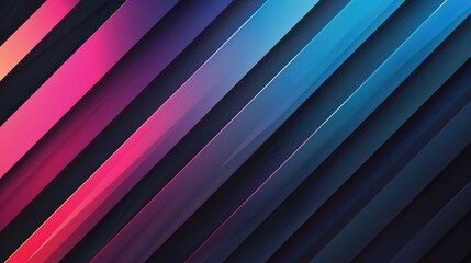 Abstract gradient vertical stripes in red, orange, and purple. Modern digital design of glowing line with vibrant color and dark background. Digital art of colorful line. Modern design. AIG51.