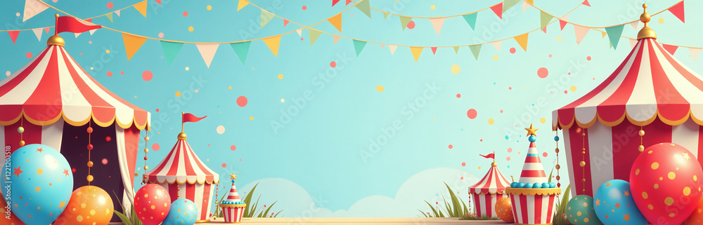 Poster carnival, birthday, or party setting is often used for background in various photography and design 