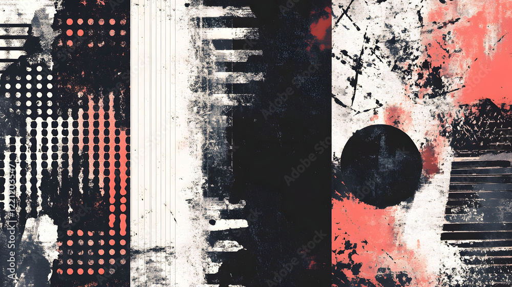 Poster Captivating Abstract Textured Background with Dynamic Splatter and Bold Contrasts