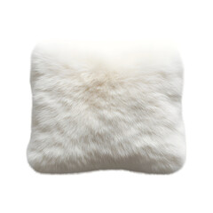 Faux Fur Muff Handwarmer in Pure White Isolated on Transparent Background
