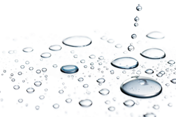 Transparent water droplets, water droplets drops isolated PNG background