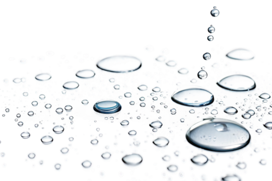 Set of water droplets bubble splashing isolated on PNG background