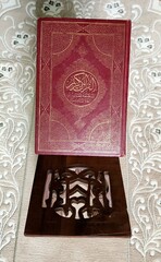 The Koran or book holder is closed, both during Ramadan and when reciting the Koran